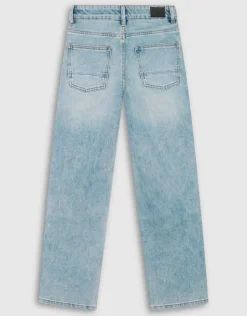 Artwork Straight Fit Jeans Blauw