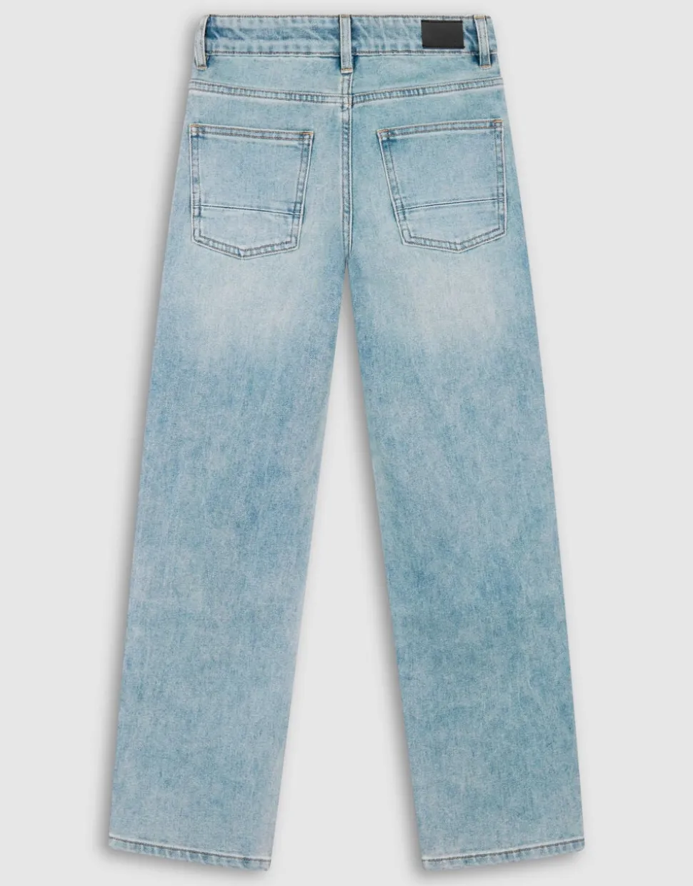 Artwork Straight Fit Jeans Blauw