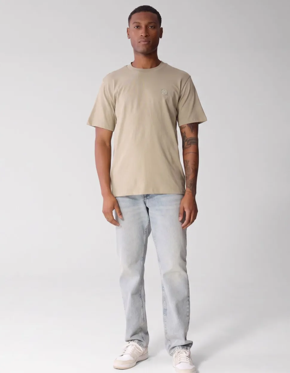 Artwork T-shirt Beige