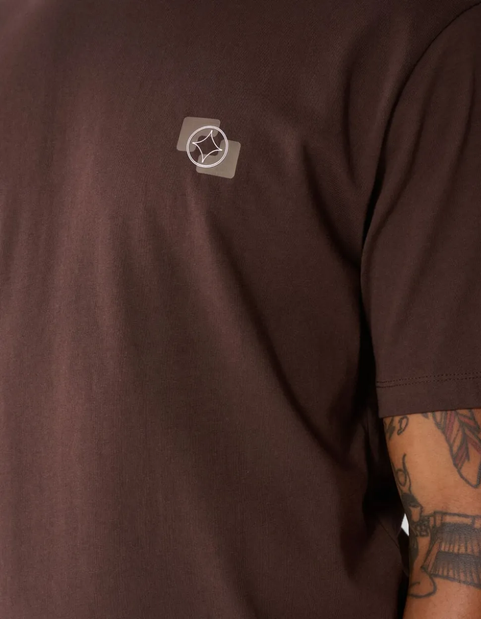 Artwork T-shirt Donkerbruin