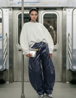 Asymmetric Barrel Fit Broek Donkergrijs