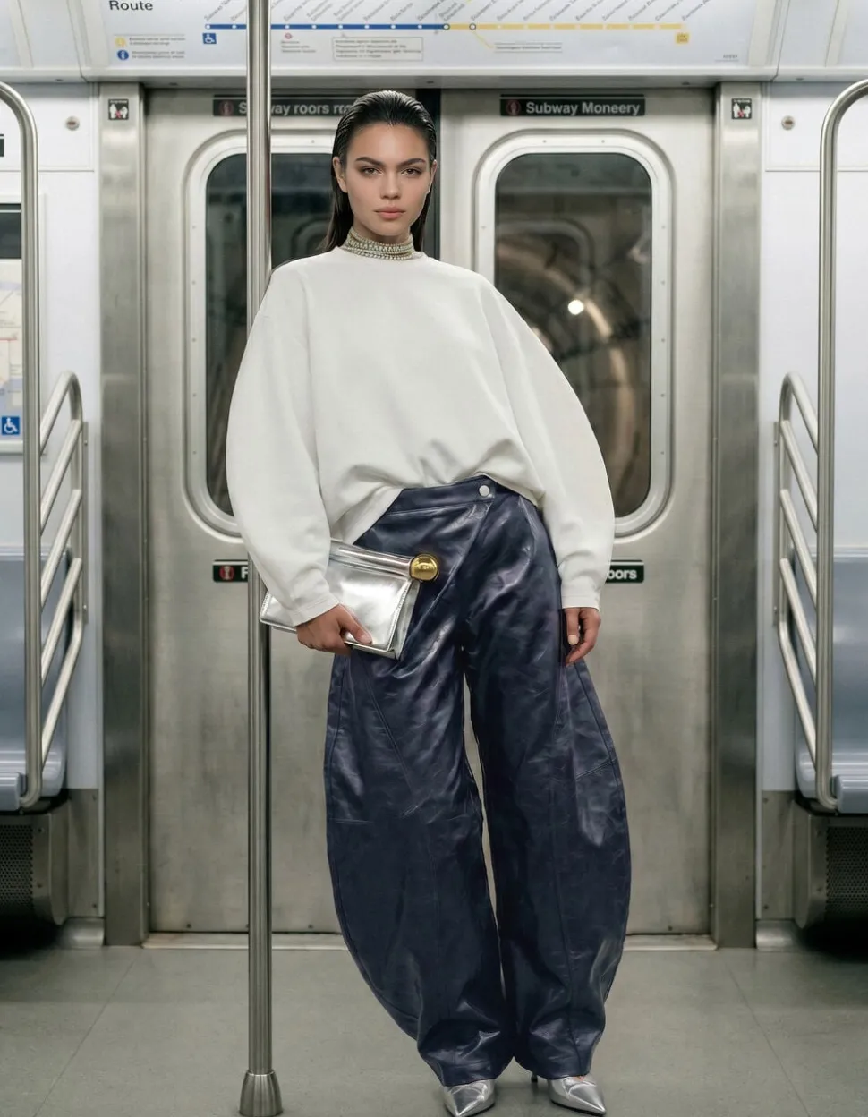 Asymmetric Barrel Fit Broek Donkergrijs