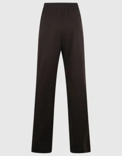 Asymmetrische Tape Wide Leg Broek Donkerbruin