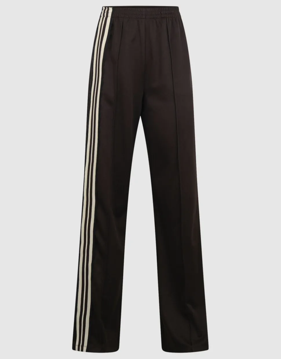 Asymmetrische Tape Wide Leg Broek Donkerbruin