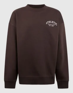 Athletic Artwork Sweater Donkerbruin
