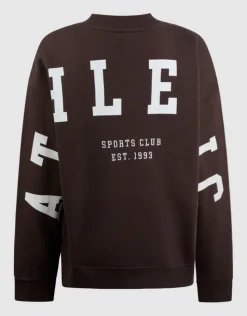Athletic Artwork Sweater Donkerbruin