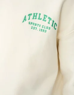 Athletic Artwork Sweater Gebroken Wit