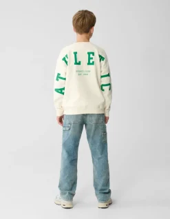 Athletic Artwork Sweater Gebroken Wit