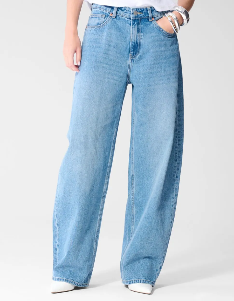 Baggy Fit Jeans Blauw