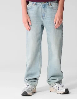Baggy Fit Jeans Dirty Washed Lichtblauw