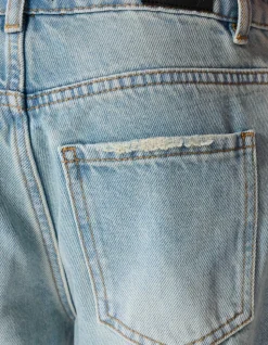 Baggy Fit Jeans Dirty Washed Lichtblauw