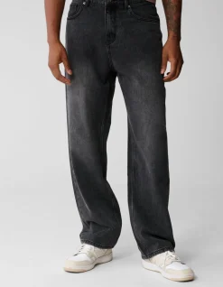 Baggy Fit Jeans Donkergrijs L33