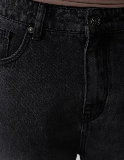 Baggy Fit Jeans Donkergrijs L34