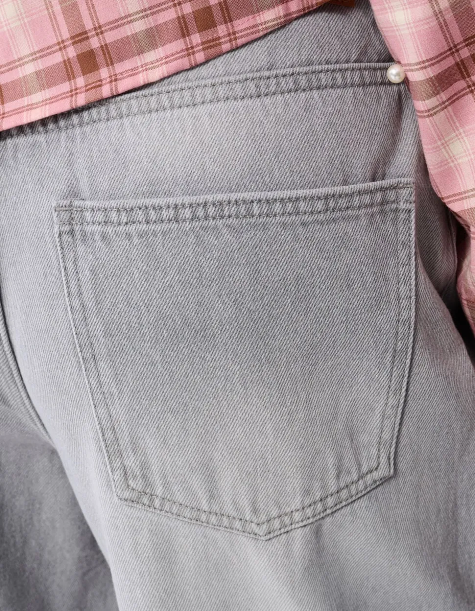 Baggy Fit Jeans Lichtgrijs