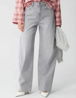 Baggy Fit Jeans Lichtgrijs