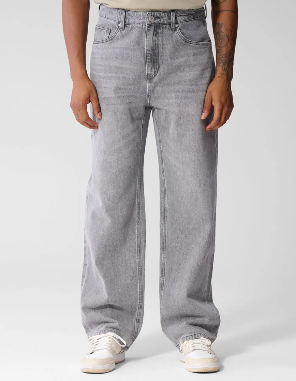 Baggy Fit Jeans Lichtgrijs L32