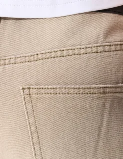 Baggy Fit Strass Jeans Lichtbruin