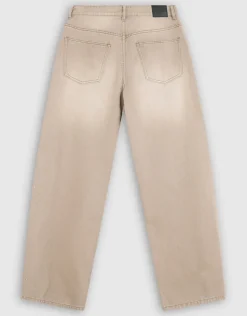 Baggy Fit Strass Jeans Lichtbruin