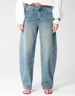 Baggy Fit Tinted Jeans Donkerblauw