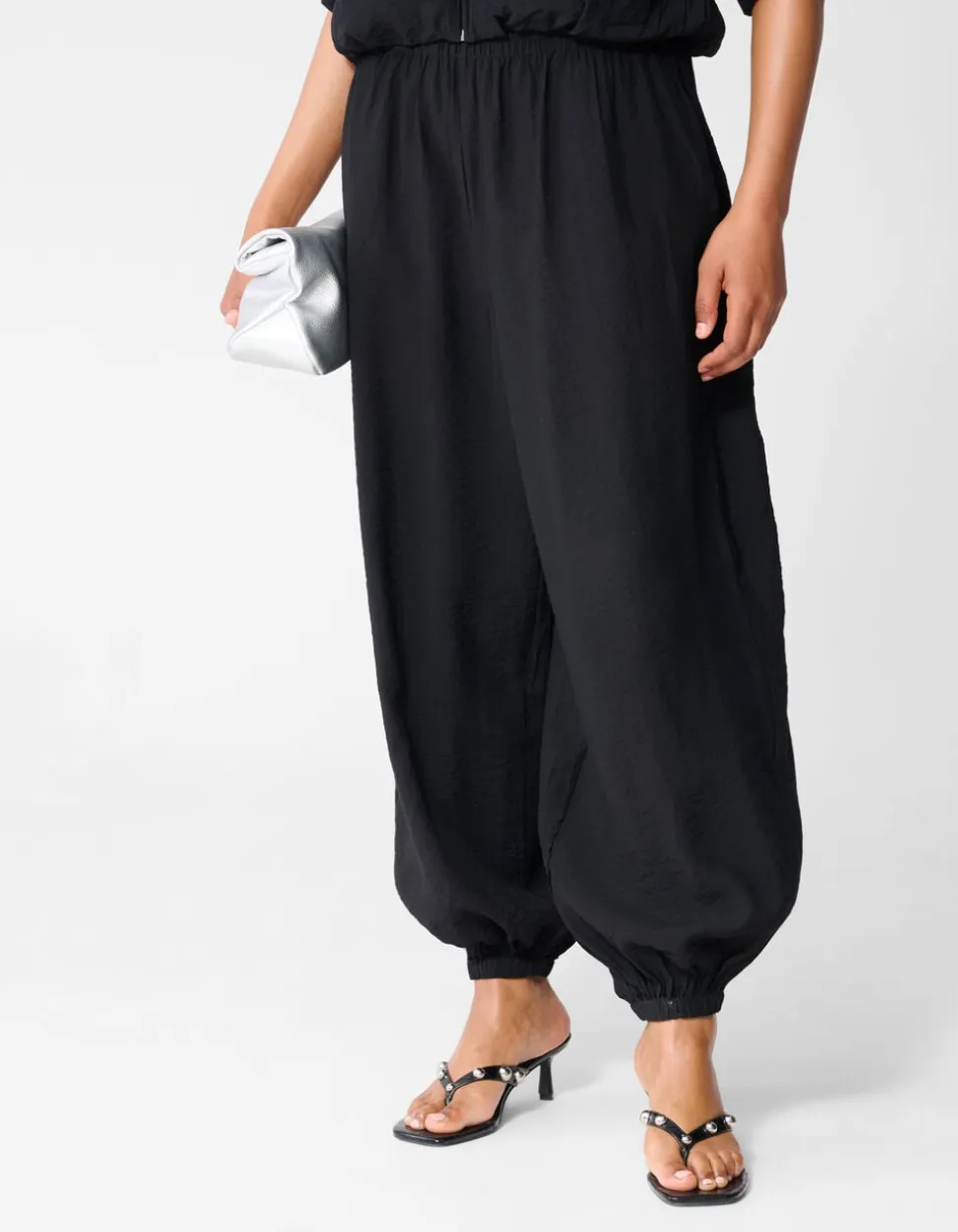 Balloon Fit Broek Zwart