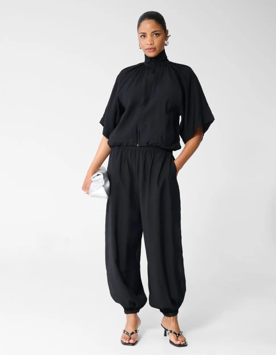 Balloon Fit Broek Zwart