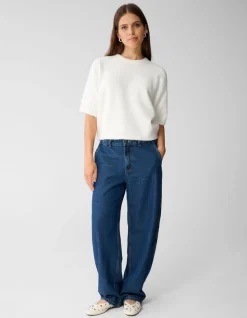 Barrel Fit Jeans Donkerblauw By Mieke