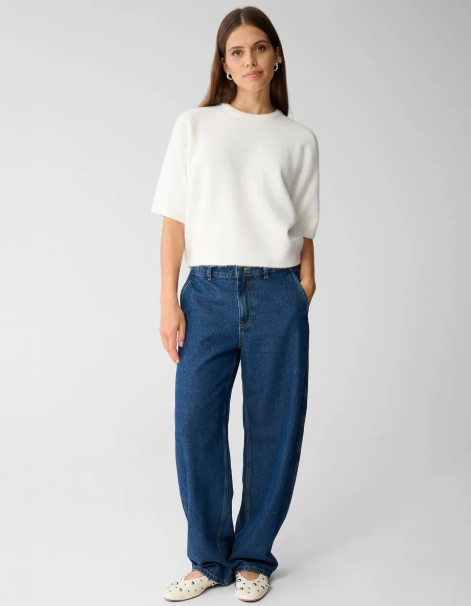 Barrel Fit Jeans Donkerblauw By Mieke