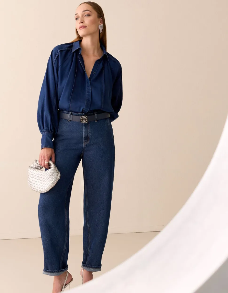 Barrel Fit Jeans Donkerblauw By Mieke