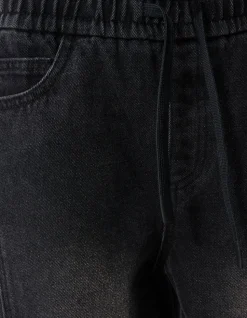 Barrel Fit Jeans Zwart