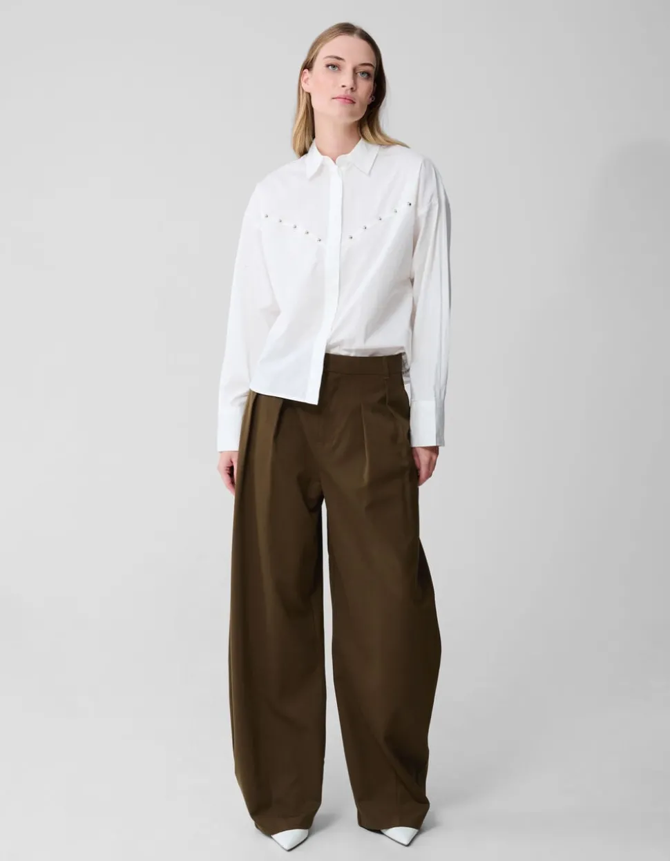 Barrel Fit Pantalon Khaki