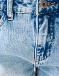 Basis Denim Short Blauw