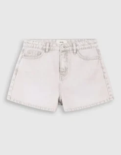 Basis Denim Short Lichtgrijs