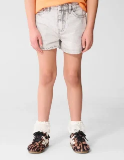Basis Denim Short Lichtgrijs
