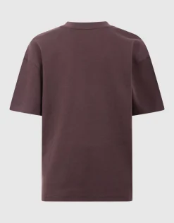 Basis Label T-shirt Donkerbruin