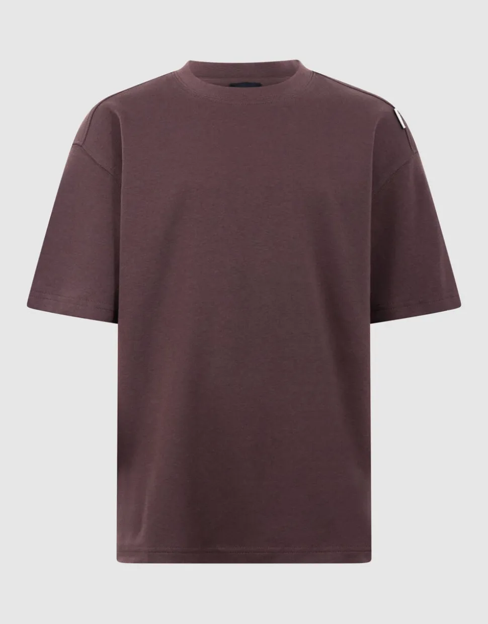 Basis Label T-shirt Donkerbruin