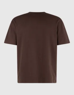 Basis Label T-shirt Donkerbruin