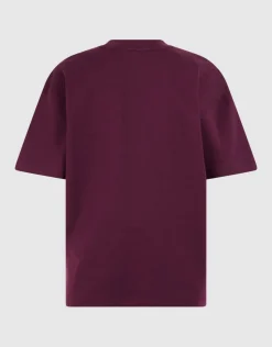 Basis Label T-shirt Donkerrood