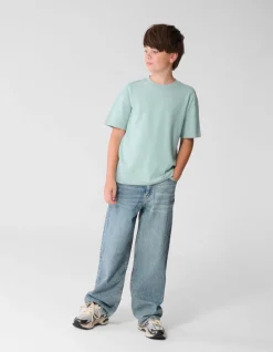 Basis Label T-Shirt Lichtgroen
