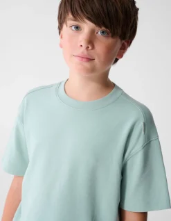 Basis Label T-Shirt Lichtgroen