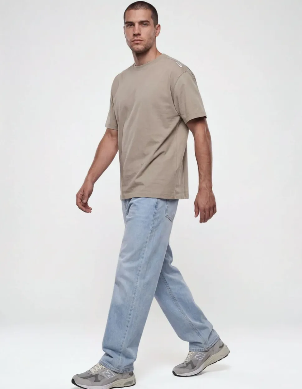 Basis Label T-shirt Lichtgroen