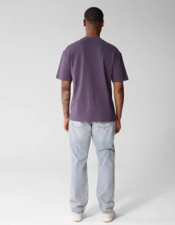 Basis Label T-shirt Paars