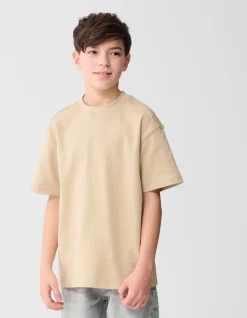 Basis Label T-shirt Zand
