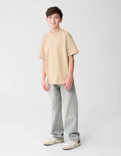 Basis Label T-shirt Zand
