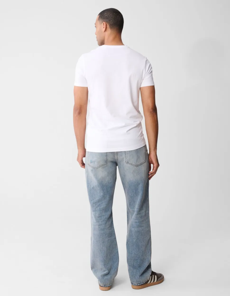Basis V-hals T-shirt Wit