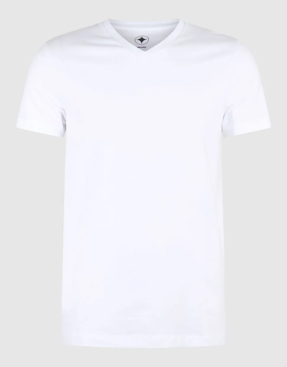 Basis V-hals T-shirt Wit