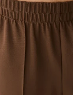Basis Wide Leg Broek Bruin