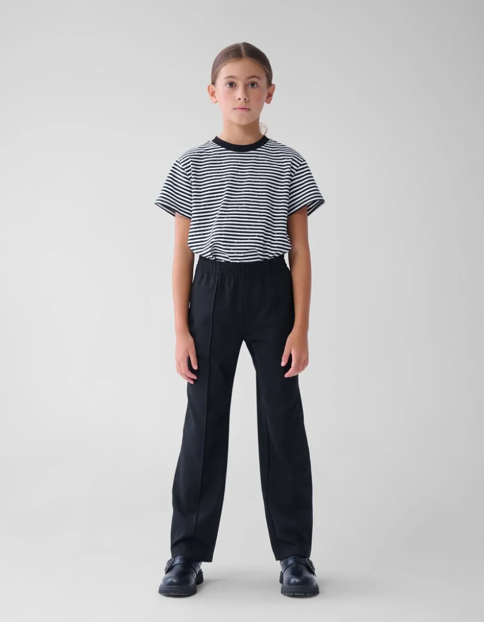 Basis Wide Leg Broek Zwart
