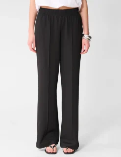 Basis Wide Leg Broek Zwart