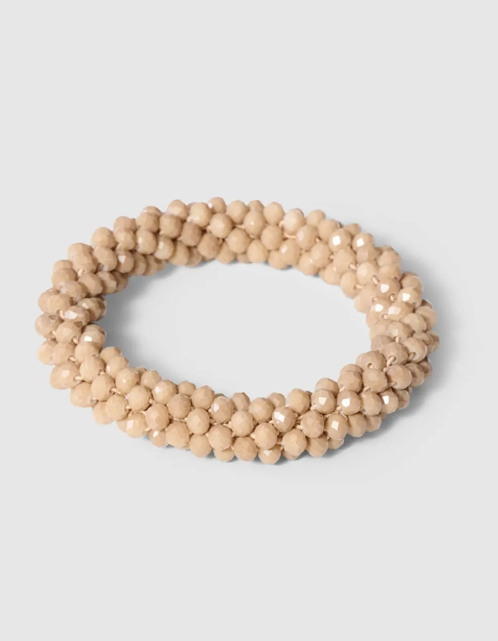 Beaded Armband Beige