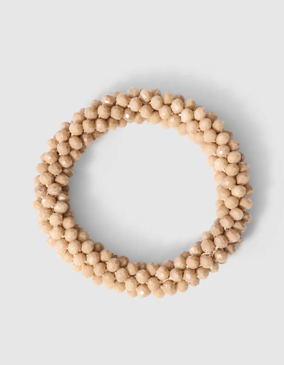 Beaded Armband Beige
